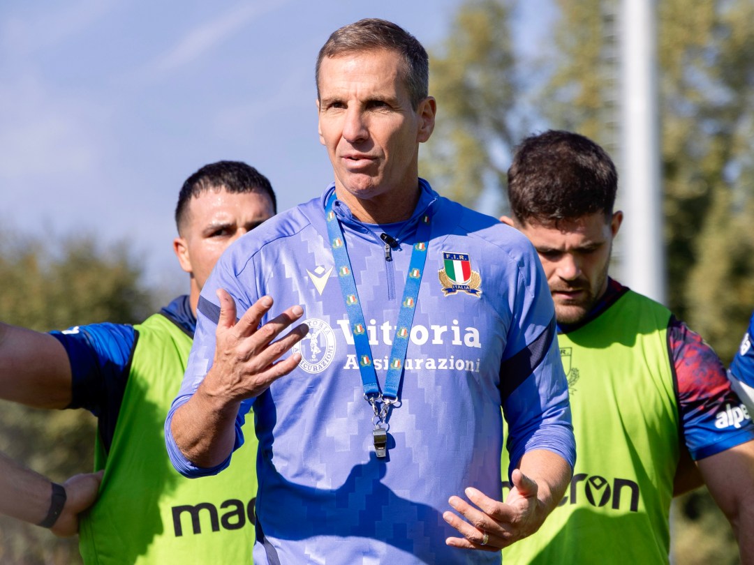 Il ct dell'Italia maschile, Gonzalo Quesada (ph. Federugby)